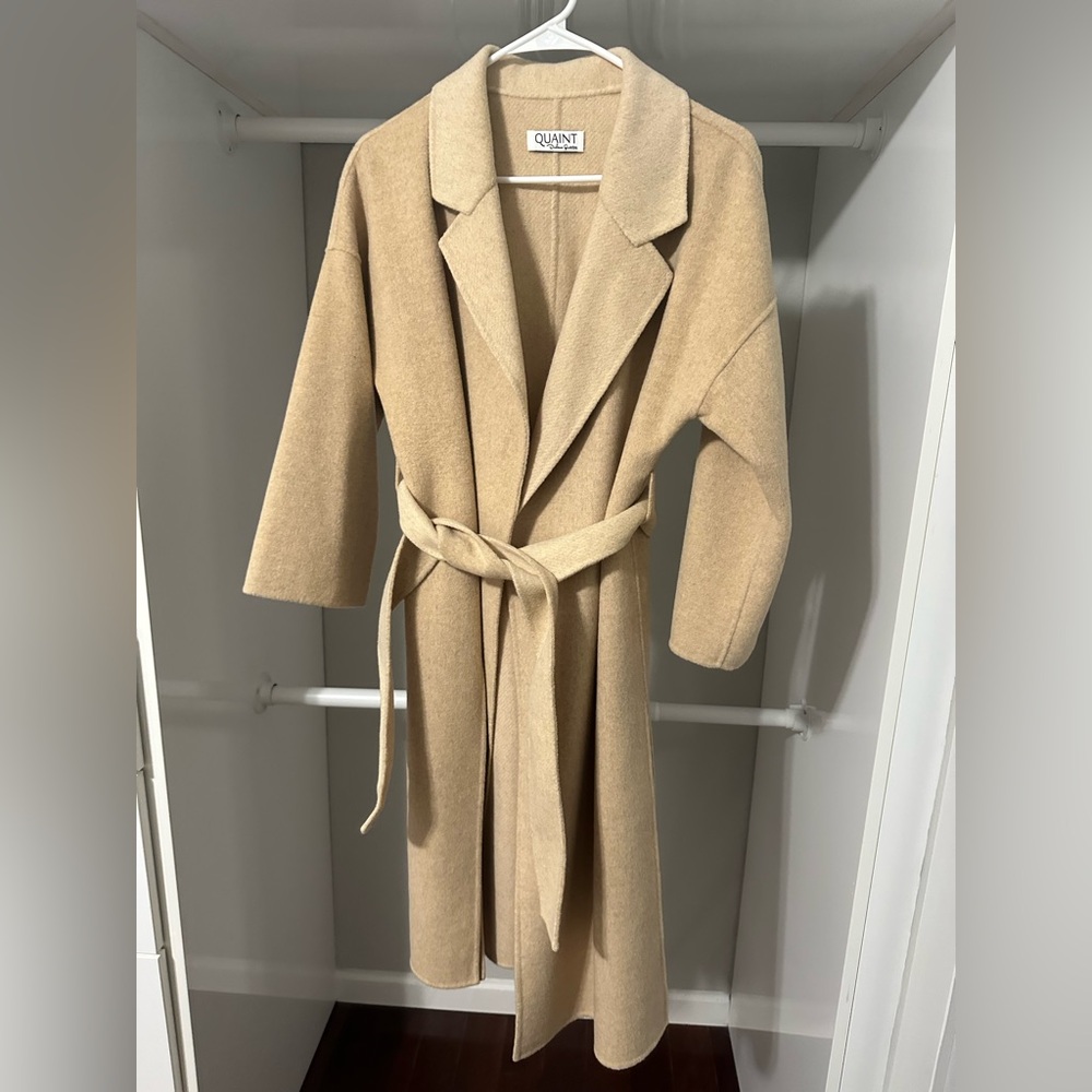 QUAINT Wool Blend Belt Coat  XS